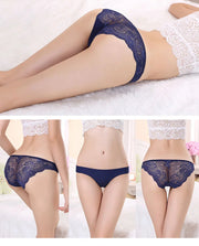 Women's Sexy Lace Panties Seamless Cotton Breathable Briefs Girls Transparent Underpants Plus Size Brand Underwear 1 Piece