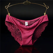 Women's Sexy Lace Panties Seamless Cotton Breathable Briefs Girls Transparent Underpants Plus Size Brand Underwear 1 Piece