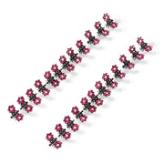 Small 12pcs/pack Crystal Rhinestone Flower Hair Claw Hairpins Styling Accessories Ornaments Hair Clips Hairgrip for Kids Girls