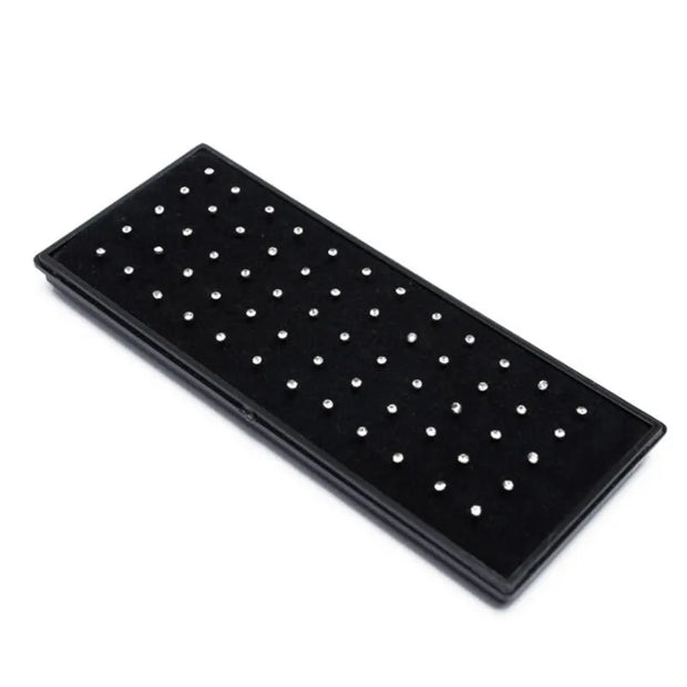 60Pcs Fashion L Shape Rhinestone Crystal Stainless Steel Nose Piercing Ear Bone Women Hypoallergenic Body Jewelry Piercing