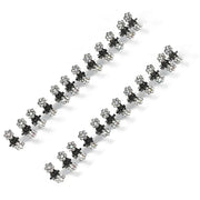 Small 12pcs/pack Crystal Rhinestone Flower Hair Claw Hairpins Styling Accessories Ornaments Hair Clips Hairgrip for Kids Girls