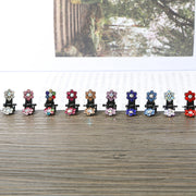 Small 12pcs/pack Crystal Rhinestone Flower Hair Claw Hairpins Styling Accessories Ornaments Hair Clips Hairgrip for Kids Girls