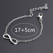 L040 Hot Minimalist Punk Vintage Bijoux Fashion Charm Infinity 8 Bracelets For Women Gift Men Chain Tiny Bangles Cheap Jewelry