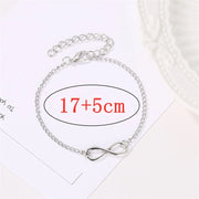 L040 Hot Minimalist Punk Vintage Bijoux Fashion Charm Infinity 8 Bracelets For Women Gift Men Chain Tiny Bangles Cheap Jewelry