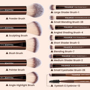 MAANGE 13pcs Makeup Brushes with Storage Bag Soft Fluffy Cosmetic Foundation Powder Eyeshadow Kabuki Blending Beauty Tool Makeup