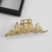 Fashion Elegant Gold Color S-shaped Metal Hairpins Hair Claw For Women Girls Korean Hair Clips Ponytail Clip Hair Accessories