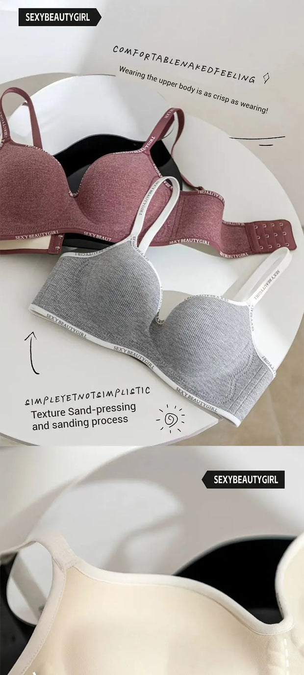 FINETOO Women Underwear Small Chest Sexy Push Up Lingerie Seamless Bra for Women Comfortable Everyday Bra Thick Bralette 32-38AB