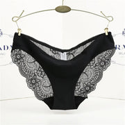 Women's Sexy Lace Panties Seamless Cotton Breathable Briefs Girls Transparent Underpants Plus Size Brand Underwear 1 Piece