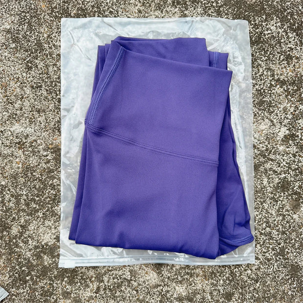 Solid Color High Waist Yoga Legging soft Women Sport Pant Tight Butter Athletic Gym Comprehensive Training Jog Back Waist Pocket