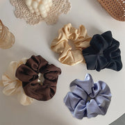 Women Silk Scrunchie Elastic Handmade Multicolor Hair Band Ponytail Holder Headband Hair Accessories 1PC Satin Silk Solid Color
