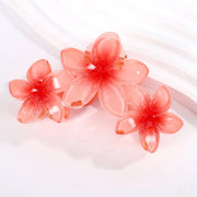 11CM Candy Color 3 Flower Sweet Large Gradient Shark Clip Hairpin Headwear Headdress Hair Accessories For Women Girls Hair Clip