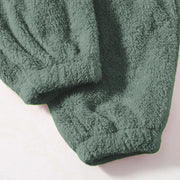 Women Comfortable Plush Sleep Bottoms Trendy Casual Solid Color Pajama Pants Female Leisure Family Daily Soft Cozy Trousers