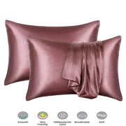 Mulberry Silk Pillowcase for Hair & Skin Care Anti-Frizz Satin Pillow Case Queen/King Super Soft Hypoallergenic Bedding Cover