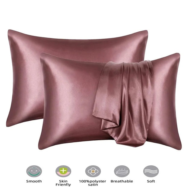 Mulberry Silk Pillowcase for Hair & Skin Care Anti-Frizz Satin Pillow Case Queen/King Super Soft Hypoallergenic Bedding Cover