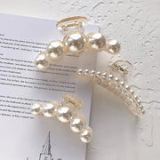Simulated Pearl Hair Claws for Women Korean Acrylic Hair Clips Girls Large Size Barrette Shark Clip Fashion Hair Accessories