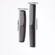 2pcs comb set, anti-static and heat-resistant comb, fine plastic comb for women and men's pockets,Special for real hair wigs