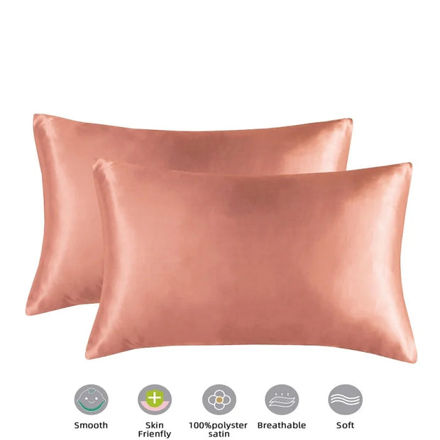 Mulberry Silk Pillowcase for Hair & Skin Care Anti-Frizz Satin Pillow Case Queen/King Super Soft Hypoallergenic Bedding Cover
