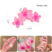 11CM Candy Color 3 Flower Sweet Large Gradient Shark Clip Hairpin Headwear Headdress Hair Accessories For Women Girls Hair Clip