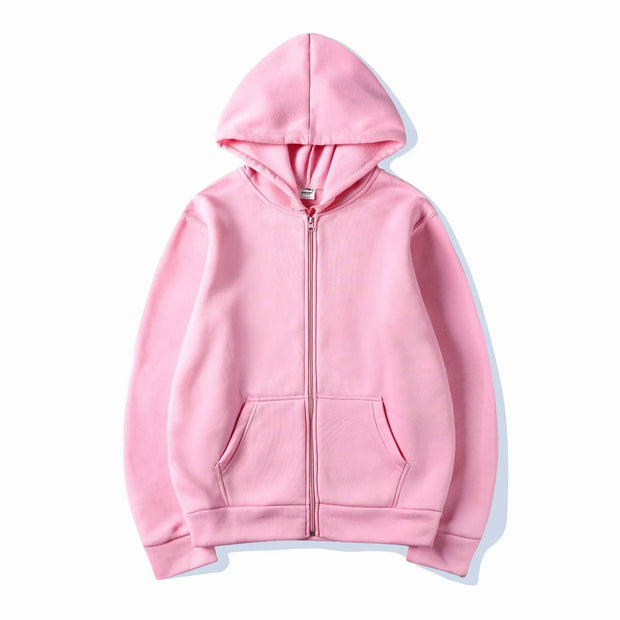 2025 Women Fleece Zip Up Hoodies Running Sports Sweatshirts Fashion Female Classic Casual Zipper Jackets Y2k Hip Hop Streetwear