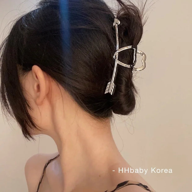 Fashion Elegant Gold Color S-shaped Metal Hairpins Hair Claw For Women Girls Korean Hair Clips Ponytail Clip Hair Accessories