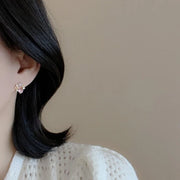 Fashion Romantic Crystal Butterfly Heart Stud Earring for Women Sweet Hypoallergenic Wedding Party  Jewelry Gifts