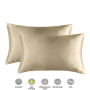 Mulberry Silk Pillowcase for Hair & Skin Care Anti-Frizz Satin Pillow Case Queen/King Super Soft Hypoallergenic Bedding Cover