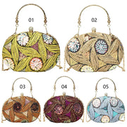 Women Evening Clutch Bag New Chinese Style Sequins Elegant Top-Handle Bag Glitter Handbag Wedding Party Purse