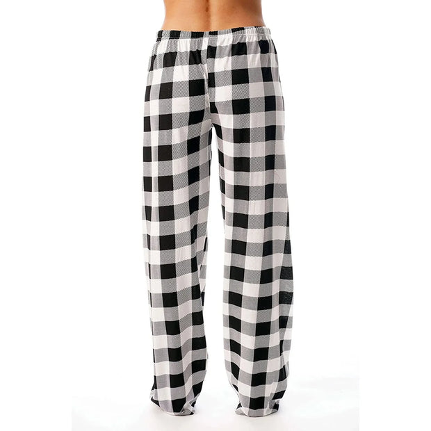 Women Pants Plaid Cotton Loose Ladies Pajama Pants Pyjama Trousers Men Sleep Bottoms Lounge Wear Sleep Lounge Pants Bottoms