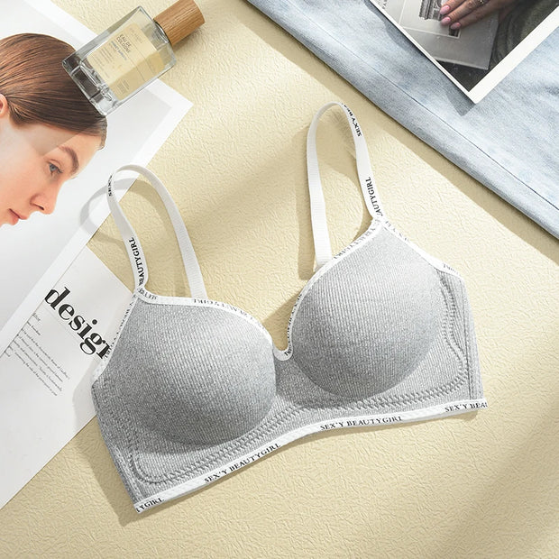 FINETOO Women Underwear Small Chest Sexy Push Up Lingerie Seamless Bra for Women Comfortable Everyday Bra Thick Bralette 32-38AB