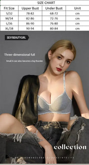 FINETOO Women Underwear Small Chest Sexy Push Up Lingerie Seamless Bra for Women Comfortable Everyday Bra Thick Bralette 32-38AB