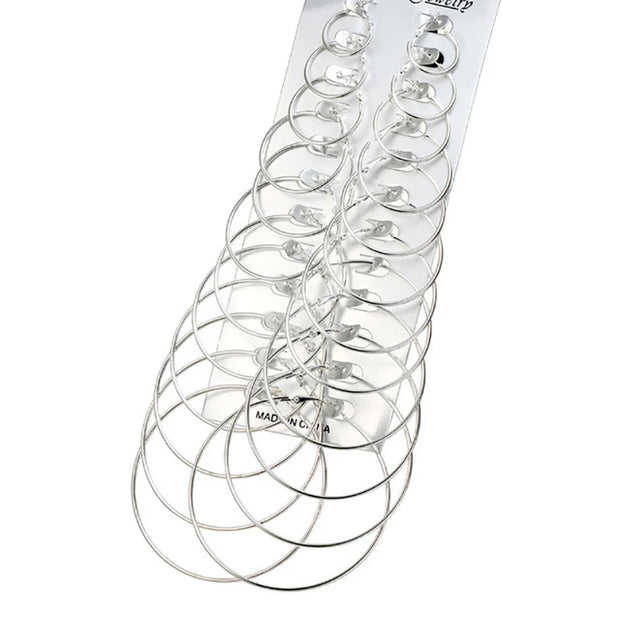 12Pairs/6Pairs Simple Punk Hoop Earrings Set Big Circle Earrings Jewelry for Women Girls Ear Hoops Earring Round Oversized