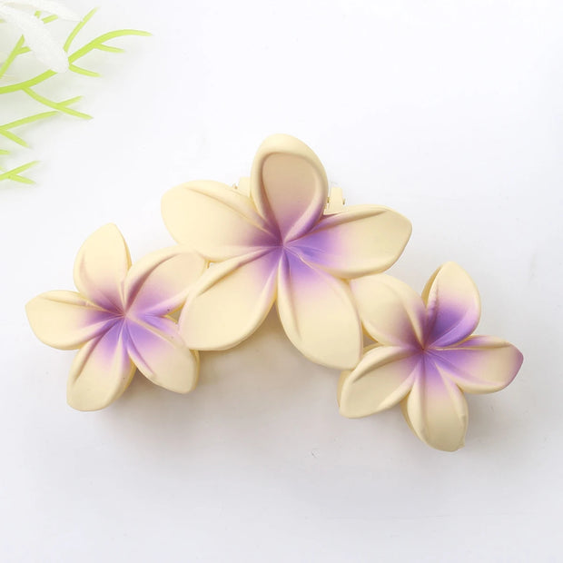 11CM Candy Color 3 Flower Sweet Large Gradient Shark Clip Hairpin Headwear Headdress Hair Accessories For Women Girls Hair Clip
