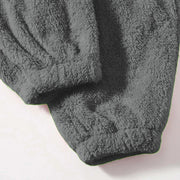 Women Comfortable Plush Sleep Bottoms Trendy Casual Solid Color Pajama Pants Female Leisure Family Daily Soft Cozy Trousers