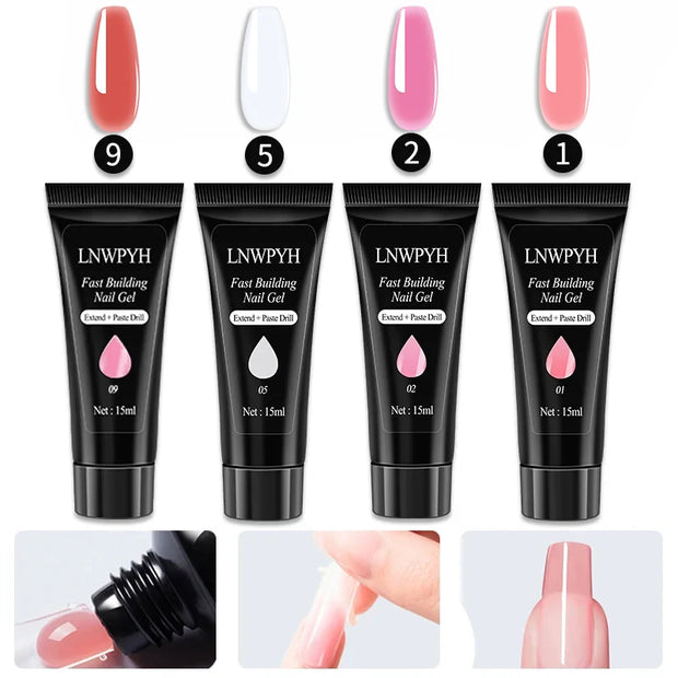 Gel Nail Polish Kit With UV Nail Lamp Electric Nail Drill Machine Soak OFF Gel Nail Kit Base&Top Coat Gel Polish Nail Tool Set