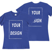 UE Size Custom Team T-shirt for Women, Add Your Own Design in Front and Back, Print and Text, High-quality T-shirt for Men