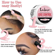 Women and Kid 30g Edge Control Gel Long Lasting Hold Control Wax Natural Finishing Anti-frizz Hair Wax Smoothing Styling Pomade