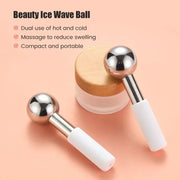 Stainless Steel Ice Globes Cooling Facial Sticks Beauty Spa Skin Care Tools Fine Wrinkles Tighten Pores Reduce Puffiness