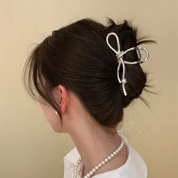 Fashion Elegant Gold Color S-shaped Metal Hairpins Hair Claw For Women Girls Korean Hair Clips Ponytail Clip Hair Accessories