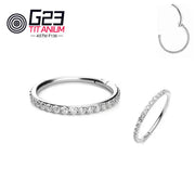 1PC G23 F136 Titanium Women's Round Earrings Nose Ring Hinge Clicker Open Diaphragm Nose Ring Fashion Lady Piercing Jewelry 16G