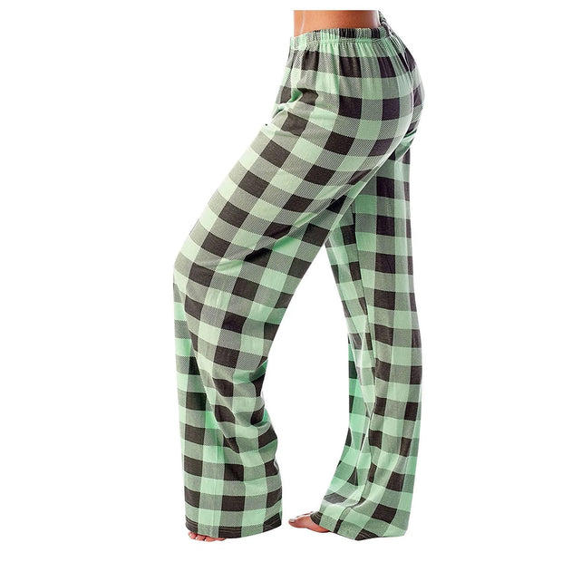 Women Pants Plaid Cotton Loose Ladies Pajama Pants Pyjama Trousers Men Sleep Bottoms Lounge Wear Sleep Lounge Pants Bottoms