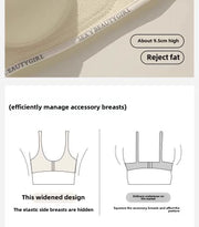 6cm Thickened Push-Up Bra for Small Chest Wireless No Steel Ring Anti-Slip Pads Seamless Invisible Adjustable Straps