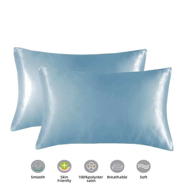 Mulberry Silk Pillowcase for Hair & Skin Care Anti-Frizz Satin Pillow Case Queen/King Super Soft Hypoallergenic Bedding Cover
