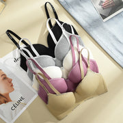 FINETOO Women Underwear Small Chest Sexy Push Up Lingerie Seamless Bra for Women Comfortable Everyday Bra Thick Bralette 32-38AB