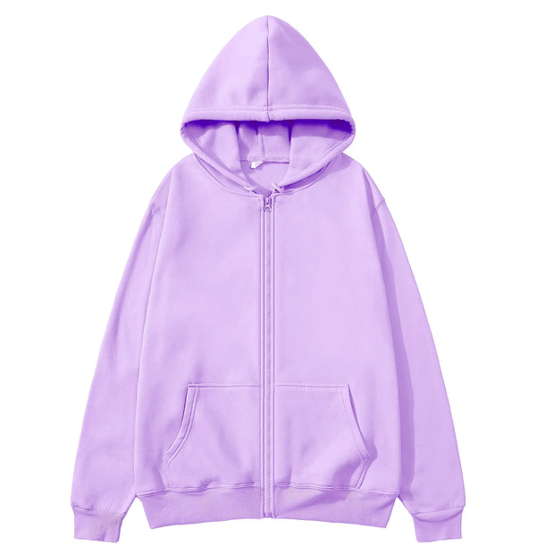 2025 Women Fleece Zip Up Hoodies Running Sports Sweatshirts Fashion Female Classic Casual Zipper Jackets Y2k Hip Hop Streetwear