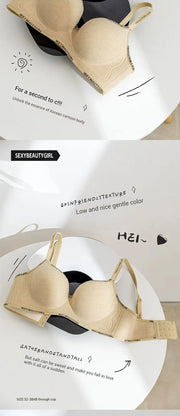 FINETOO Women Underwear Small Chest Sexy Push Up Lingerie Seamless Bra for Women Comfortable Everyday Bra Thick Bralette 32-38AB