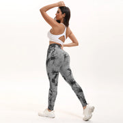 2 Pack Women's High Waisted Sexy Butt Lifting Seamless Solid Color Yoga Leggings Elastic And Breathable Fitness Sports Pants