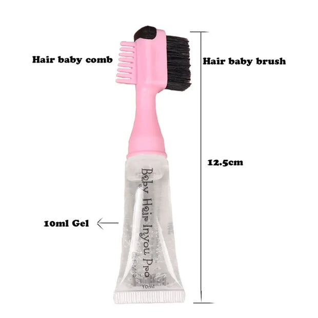 Edge Control Hair Gel Edge Brush Refillable Pocket Size Baby Hair Brush Kit Perfect Performance Long Lasting No White Residue