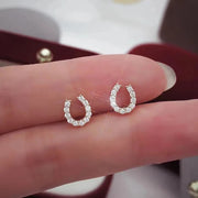 Fashion Romantic Crystal Butterfly Heart Stud Earring for Women Sweet Hypoallergenic Wedding Party  Jewelry Gifts