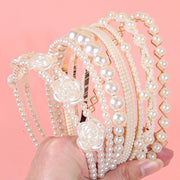 7pcs Fashion Pearl Headbands for Girls Women Pearl Hairbands Headband Children Kids Girls Women Pearl Hair Accessories