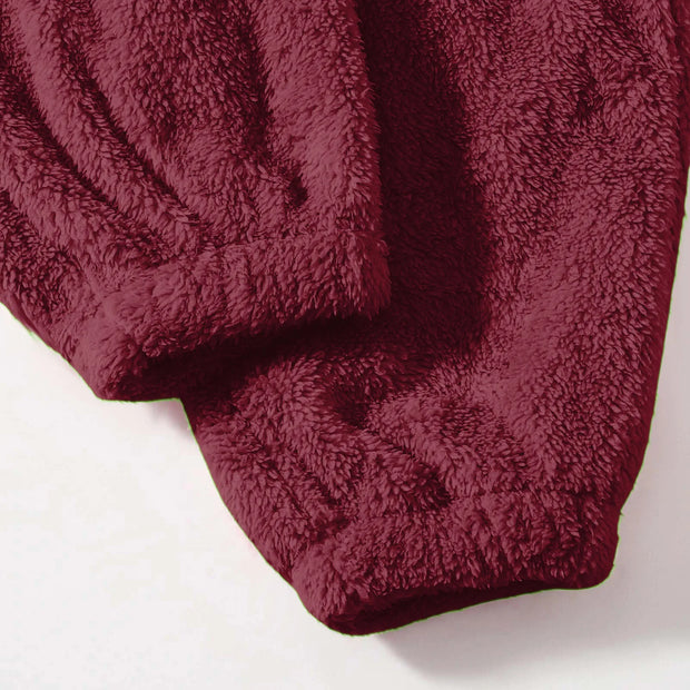 Women Comfortable Plush Sleep Bottoms Trendy Casual Solid Color Pajama Pants Female Leisure Family Daily Soft Cozy Trousers